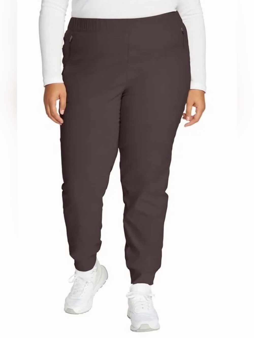 NEW! Eddie Bauer Brown Fleece Lined Joggers Size 14